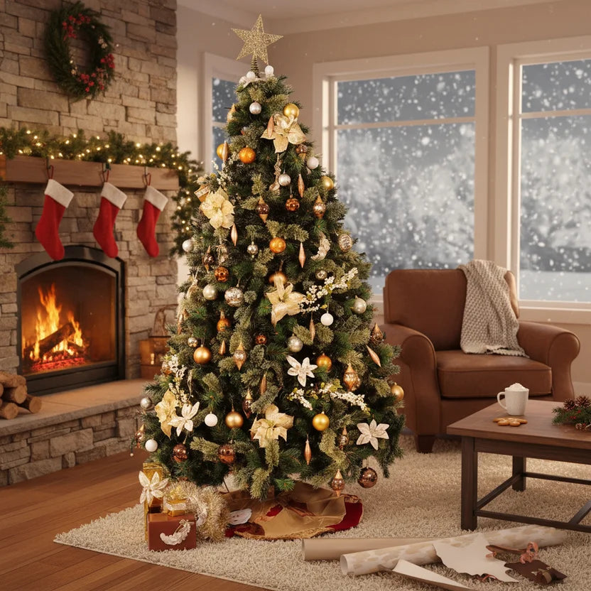 Árbol de Navidad 240cm x 152cm 1706 Ramas Bicolor C6