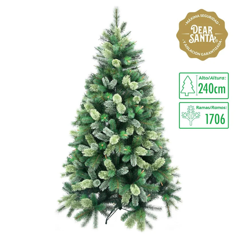 Árbol de Navidad 240cm x 152cm 1706 Ramas Bicolor C6