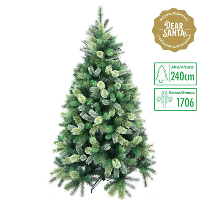 Árbol de Navidad 240cm x 152cm 1706 Ramas Bicolor C6
