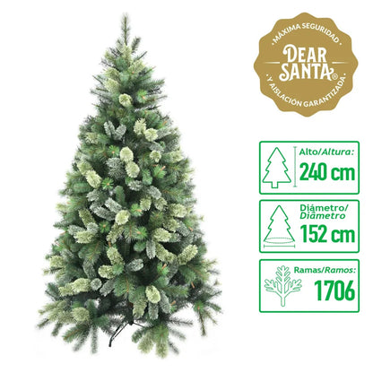 Árbol de Navidad 240cm x 152cm 1706 Ramas Bicolor C6